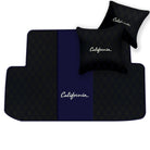 Black Leather Floor Mats for Ferrari California (2008-2014) with Double Diamond Pattern | Full Set Option