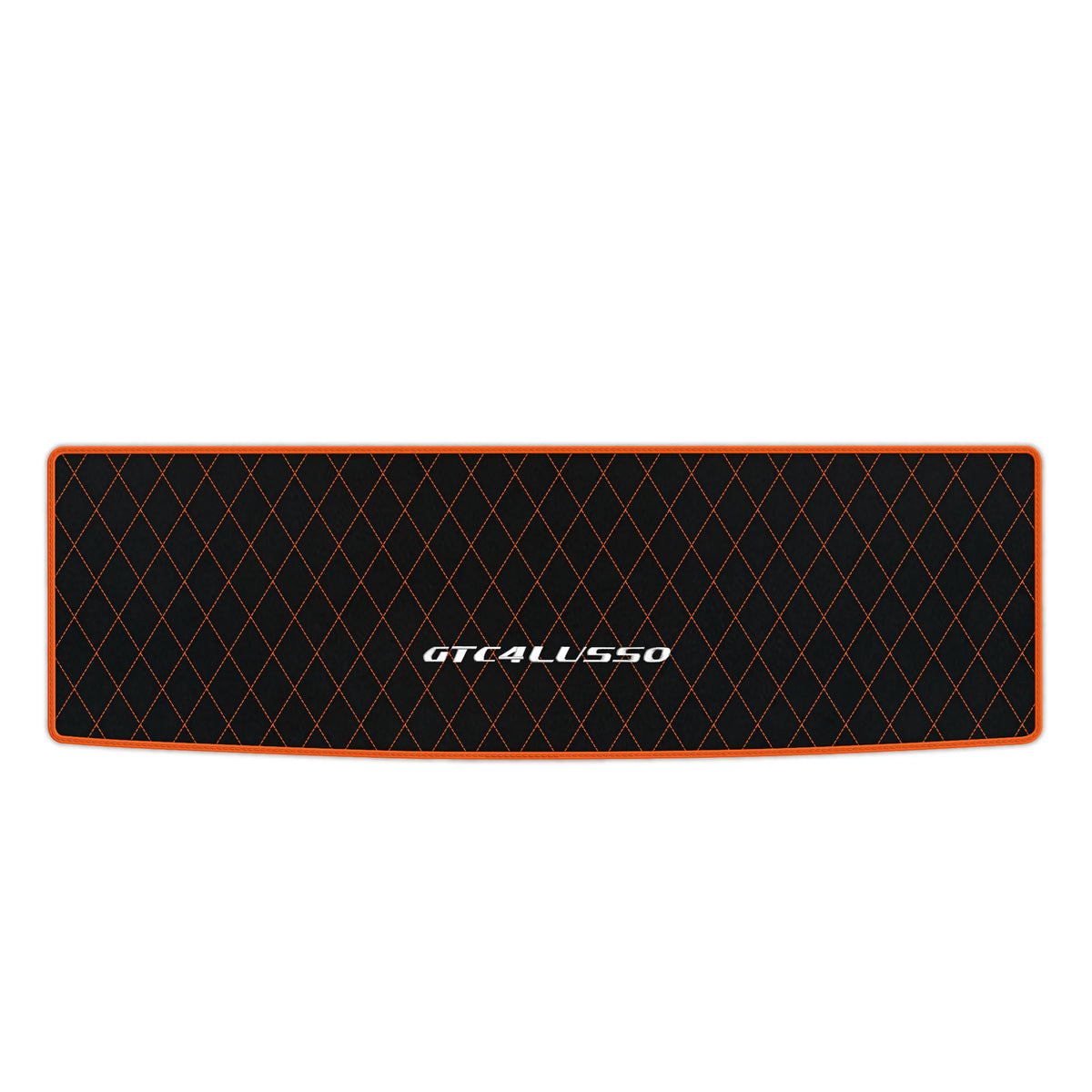 Black Leather Floor Mats for Ferrari GTC4 Lusso (2016-2023) with Single Diamond Pattern | Full Set Option