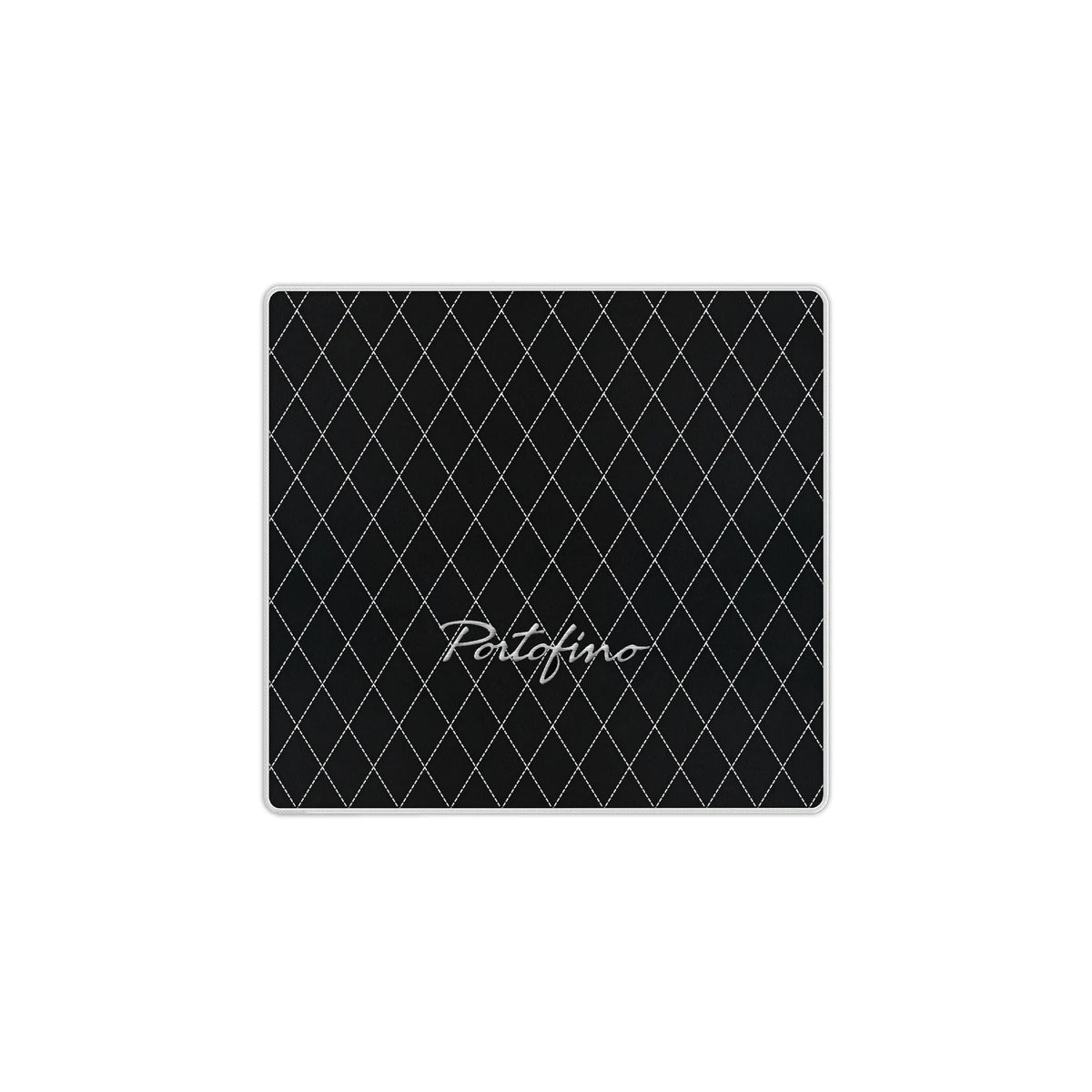 Black Leather Floor Mats for Ferrari Portofino (2018-2023) with Single Diamond Pattern | Full Set Option