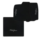 Black Leather Floor Mats for Ferrari Portofino (2018-2023) with Single Diamond Pattern | Full Set Option
