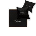 Black Leather Floor Mats for Ferrari Portofino (2018-2023) with Single Diamond Pattern | Full Set Option