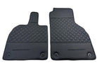 Black Leather Floor Mats for Lamborghini Aventador | Black Stitching - AutoWin