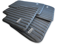 Black Leather Floor Mats for Rolls Royce Phantom VIII (2017-2024) ER56 Design Brand - AutoWin