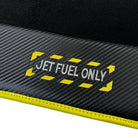 Black Mats For BMW 5 Series E61 Wagon | Fighter Jet Edition | Yellow Trim - AutoWin