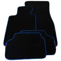 Black Mats For BMW 1 Series F70 | Blue Trim - AutoWin