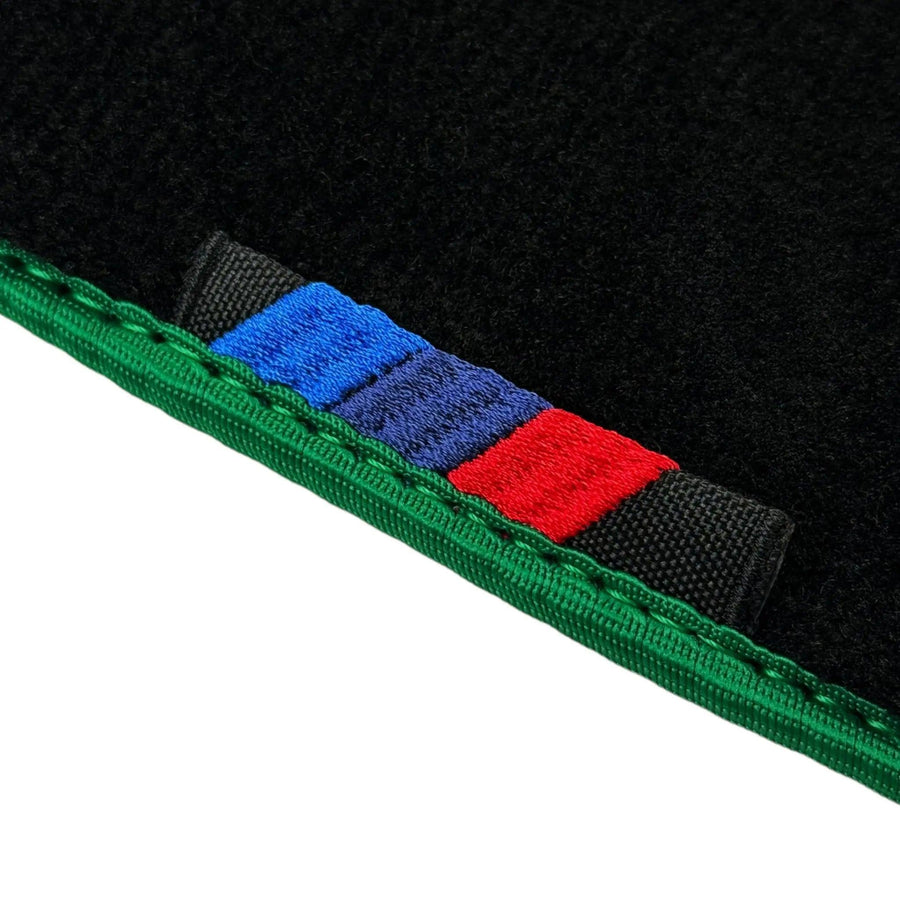 Black Mats For BMW Gran Tourer F46 (2015-2022) 7 Seats | Green Trim - AutoWin