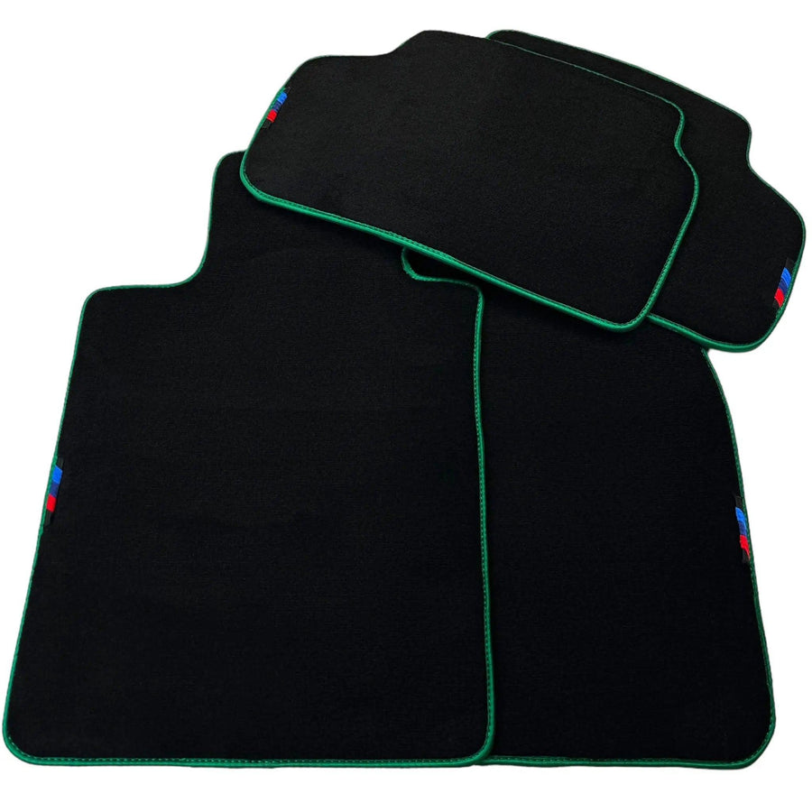 Black Mats For BMW Gran Tourer F46 (2015-2022) 7 Seats | Green Trim - AutoWin
