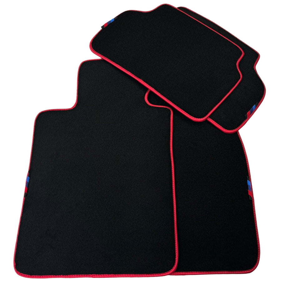 Black Mats For BMW 1 Series F70 | Red Trim - AutoWin