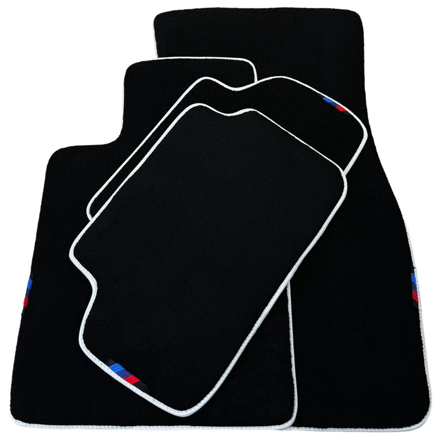 Black Mats For BMW Gran Tourer F46 (2015-2022) 7 Seats | White Trim - AutoWin