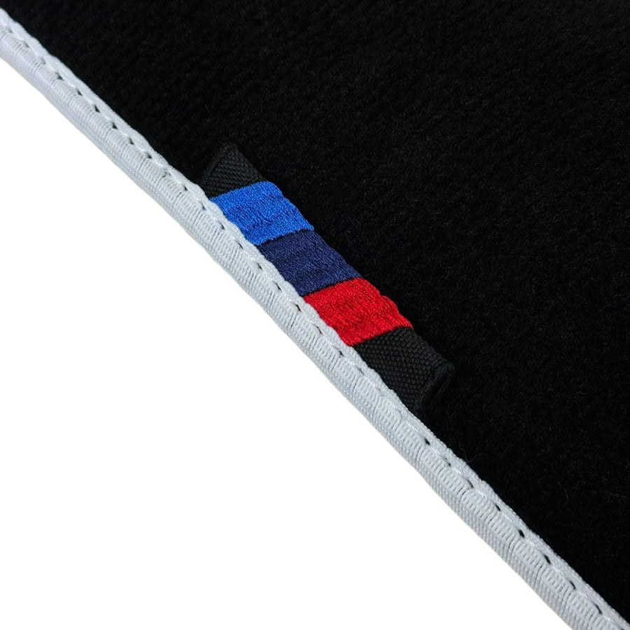 Black Mats For BMW Gran Tourer F46 (2015-2022) 7 Seats | White Trim - AutoWin