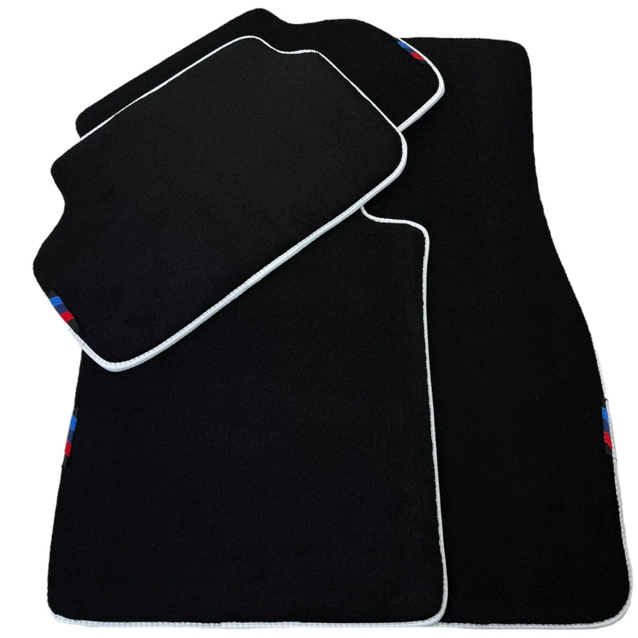 Black Mats For BMW G60 (2023-2026) Sedan | White Trim - AutoWin