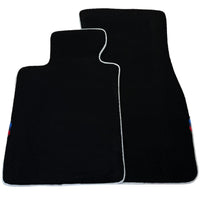 Black Mats For BMW Gran Tourer F46 (2015-2022) 5 Seats | White Trim - AutoWin
