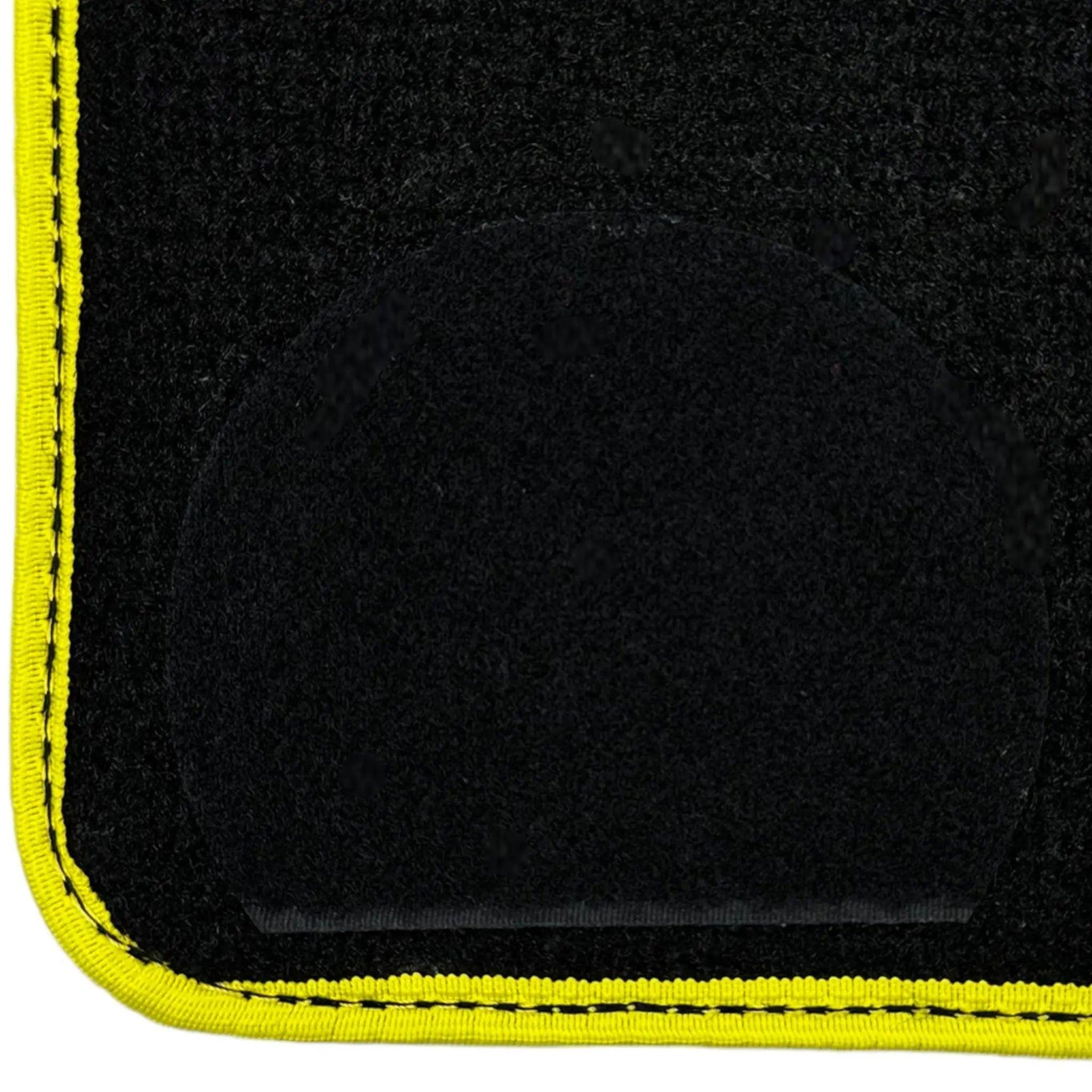Black Mats For BMW 8 Series E31 2-door Coupe | Yellow Trim - AutoWin