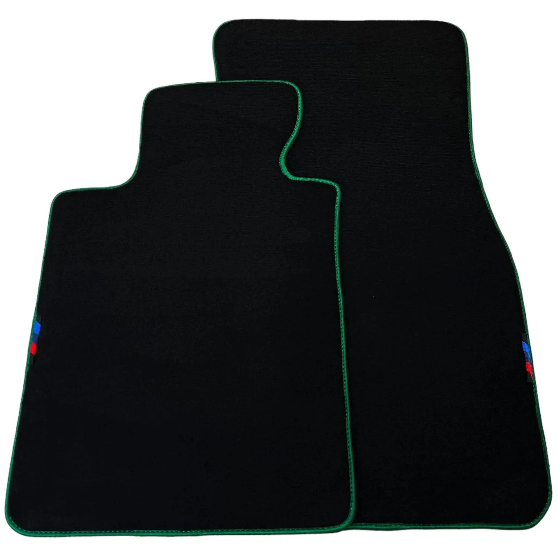 Black Mats For BMW M3 4-door E90 | Green Trim - AutoWin