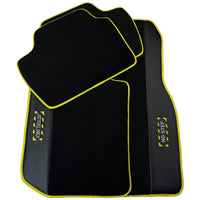 Black Mats For BMW M5 E60 | Fighter Jet Edition | Yellow Trim - AutoWin