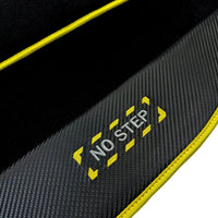 Black Mats For BMW M8 F92 2-door Coupe | Fighter Jet Edition | Yellow Trim - AutoWin