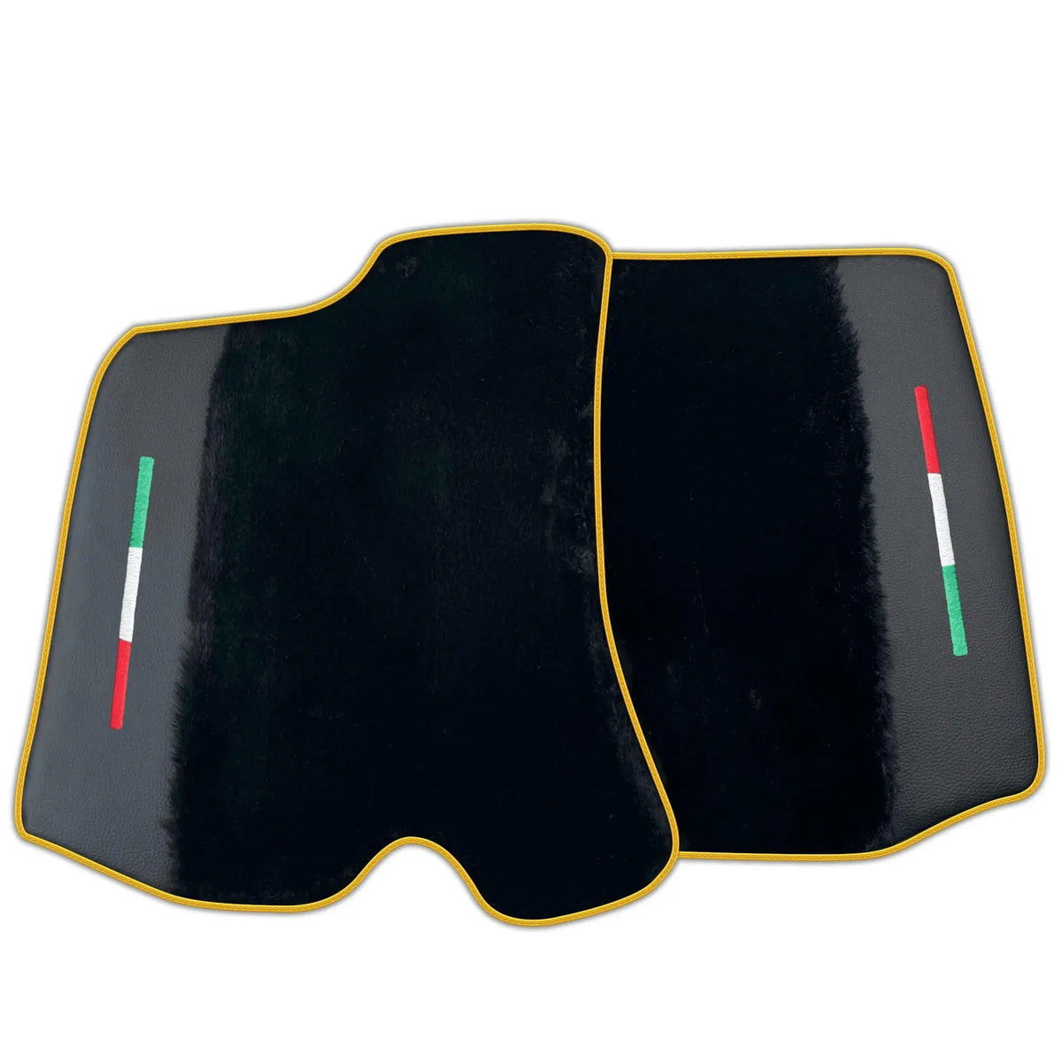 Black Sheepskin Floor Mats for Ferrari Portofino M (2018-2023) with Leather | Various Trim Colors