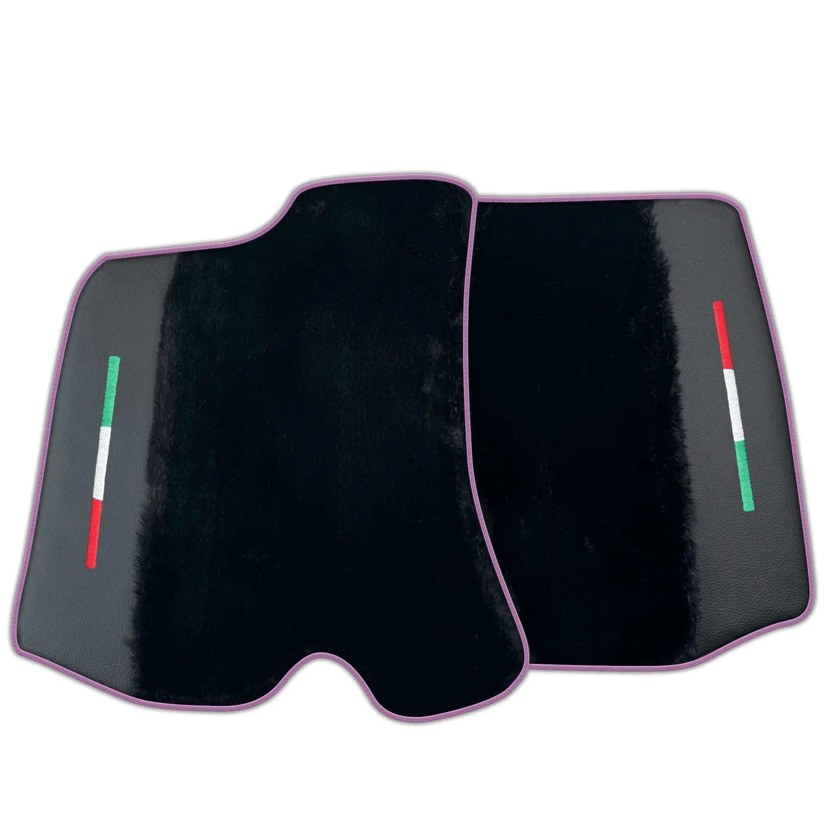 Black Sheepskin Floor Mats for Ferrari Portofino M (2018-2023) with Leather | Various Trim Colors