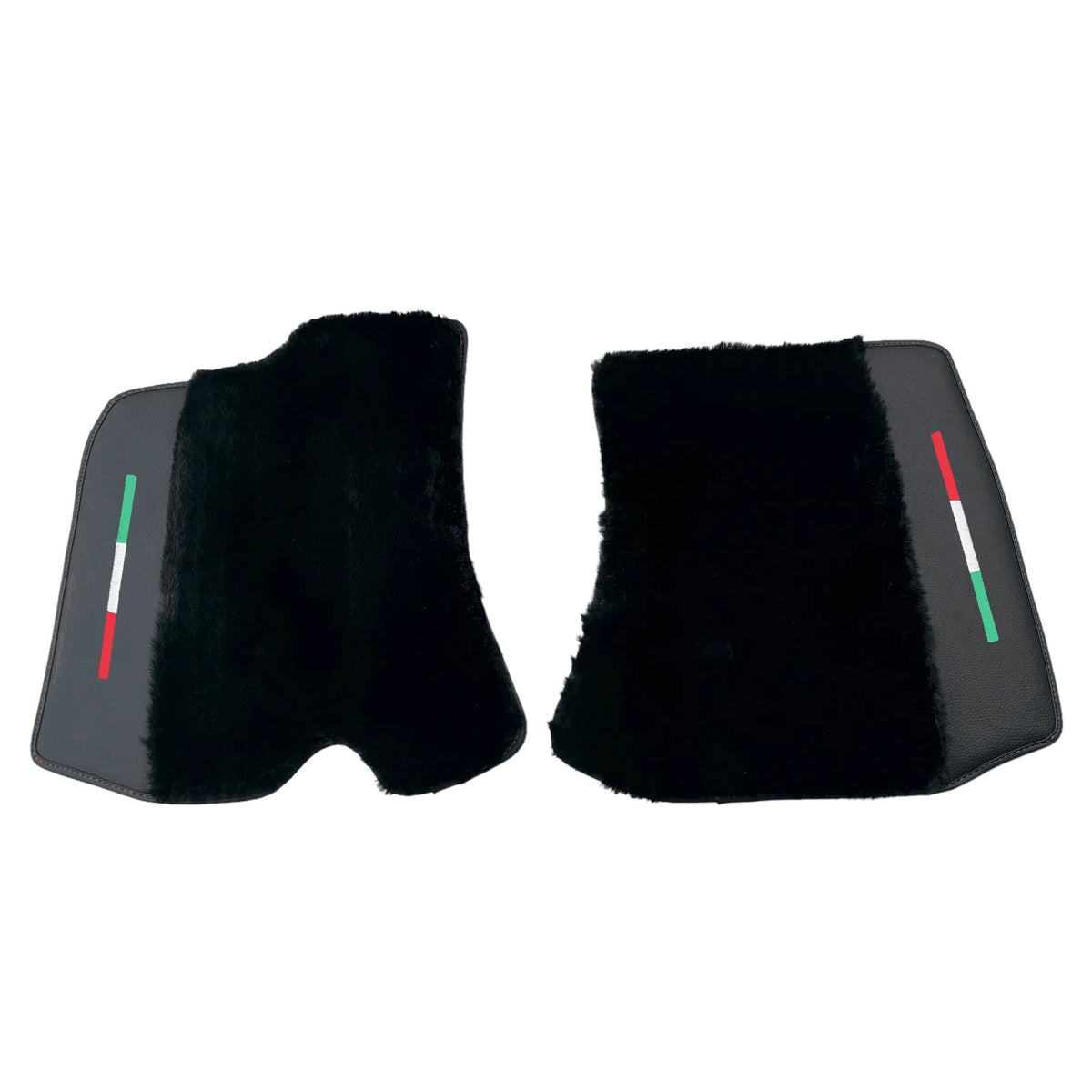 Black Sheepskin Floor Mats for Ferrari Portofino M (2018-2023) with Leather | Various Trim Colors
