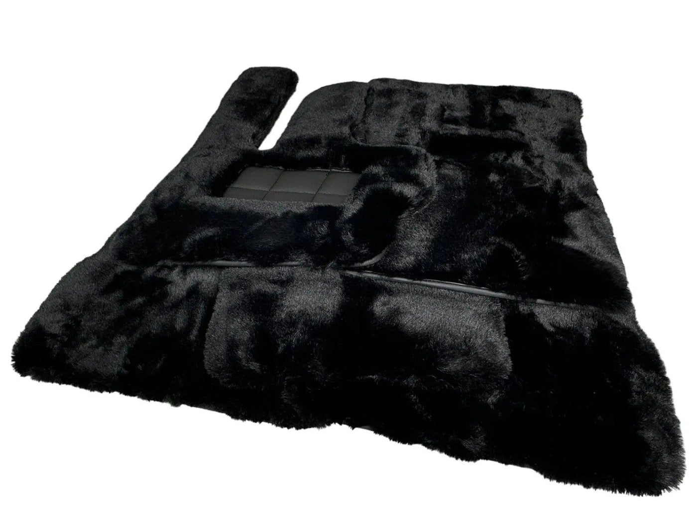 Black Sheepskin Floor Mats For Mercedes-Benz G Class W463 (2008-2018) ER56 Design - AutoWin