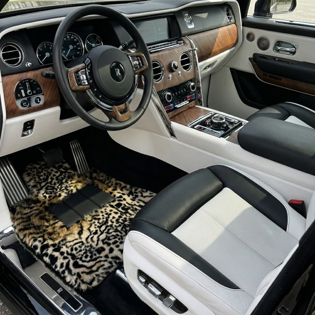 Leopard Fur Floor Mats for Rolls-Royce Cullinan (2018-2025)