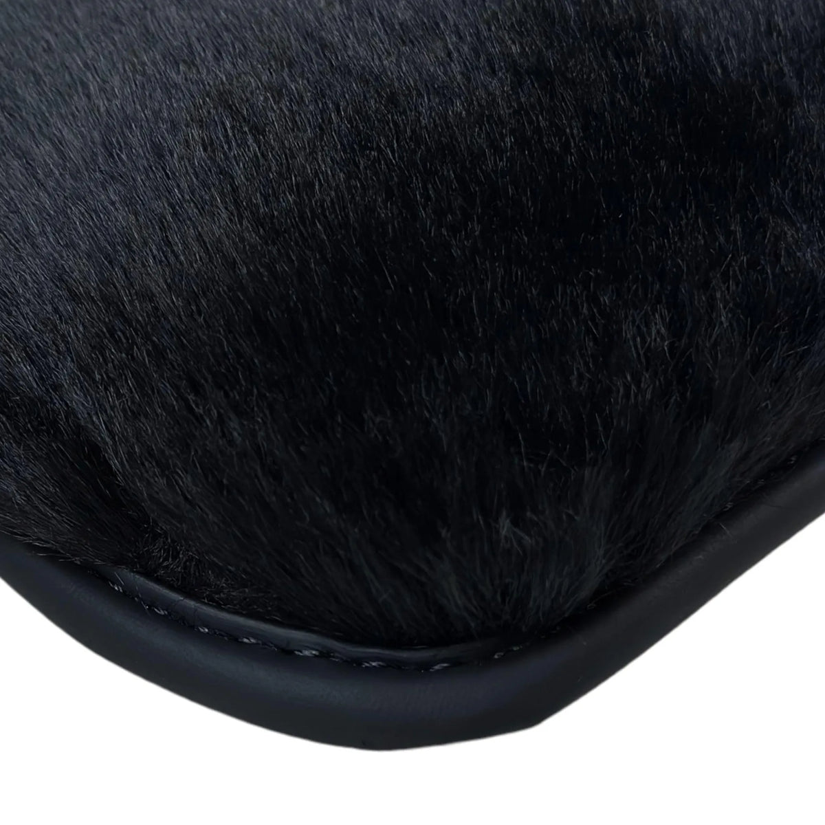 Black Sheepskin Floor Mats for Rolls-Royce Ghost Series I (2010–2020) No Steps Edition