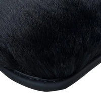 Black Sheepskin Floor Mats for Rolls-Royce Ghost Series I (2010–2020) No Steps Edition