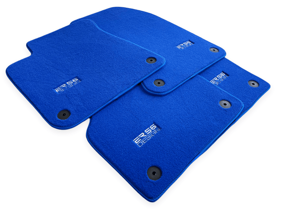 Blue Floor Mats for A7 - C8 (2018-2023) | ER56 Design - AutoWin