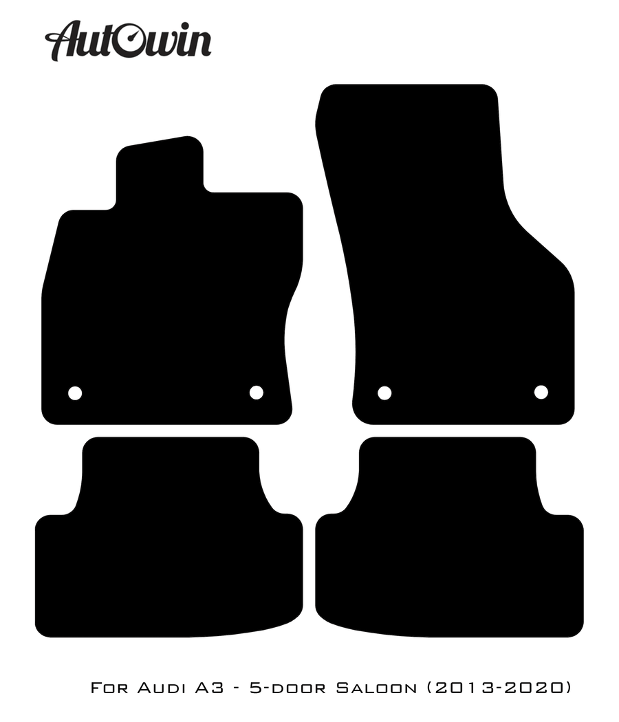 Blue Floor Mats for Audi A3 - 5-door Sedan (2013-2020) | ER56 Design - AutoWin
