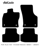 Blue Floor Mats for Audi A3 - 5-door Sedan (2021 - 2024) | ER56 Design - AutoWin