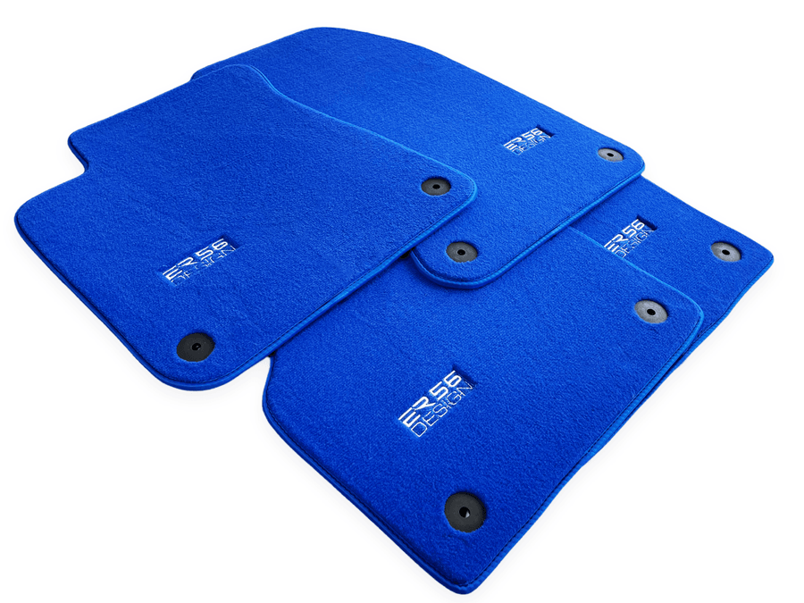 Blue Floor Mats for Audi A3 - 5-door Sportback (MHEV) Mild Hybrid Electric Vehicle (2021 - 2024) | ER56 Design - AutoWin