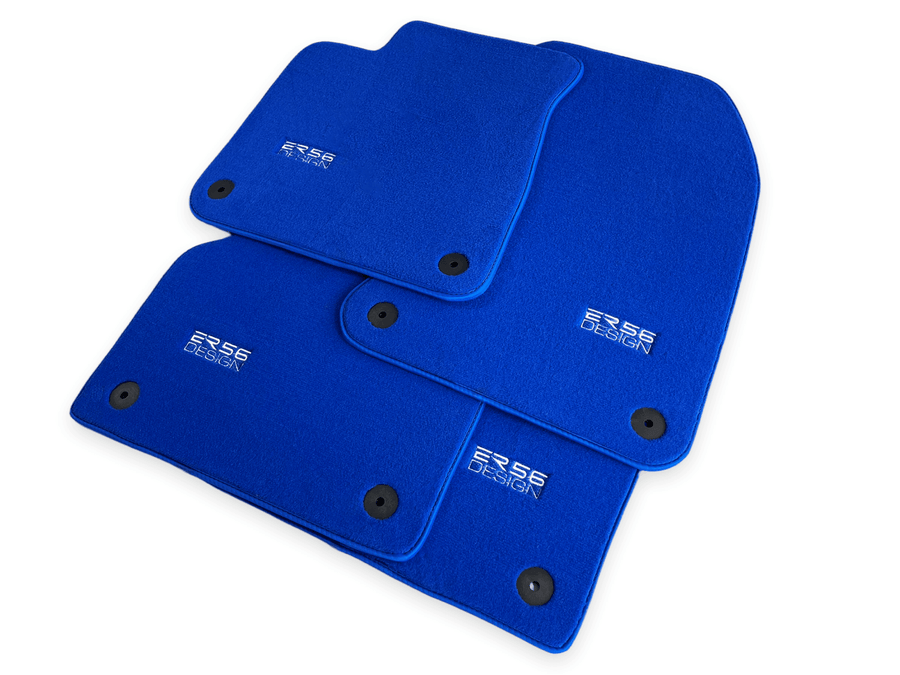 Blue Floor Mats for Audi A4 - B5 Avant (1996 - 1999) | ER56 Design - AutoWin