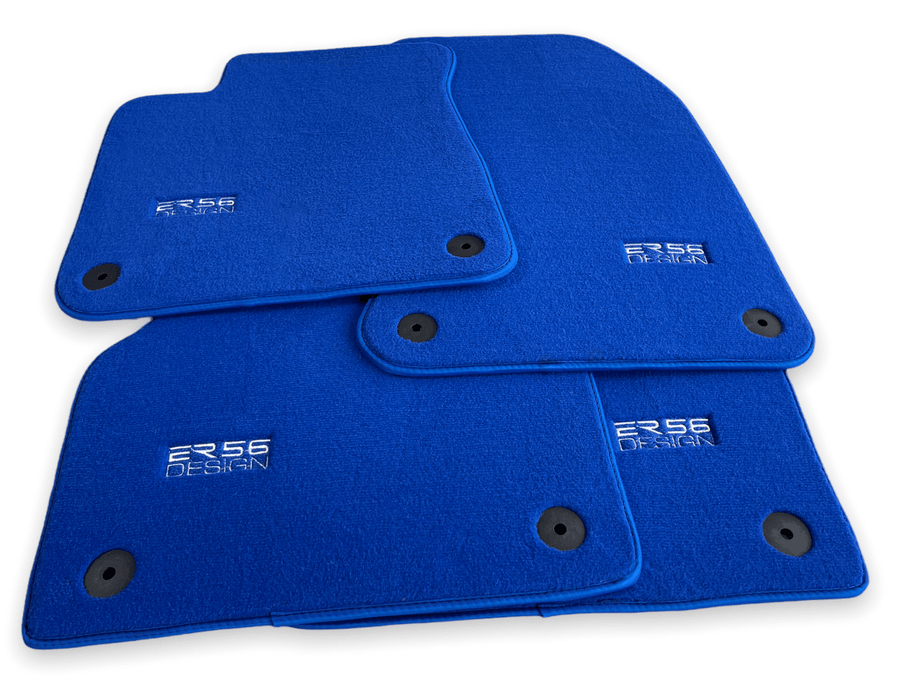Blue Floor Mats for Audi A4 - B5 Facelift Avant (1999-2001) | ER56 Design - AutoWin