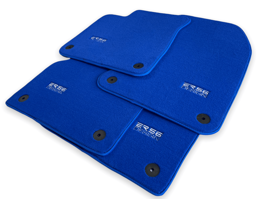 Blue Floor Mats for Audi A4 - B5 Facelift Avant (1999-2001) | ER56 Design - AutoWin