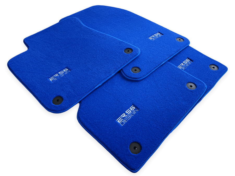 Blue Floor Mats for Audi A4 - B7 Sedan (2005-2008) | ER56 Design - AutoWin