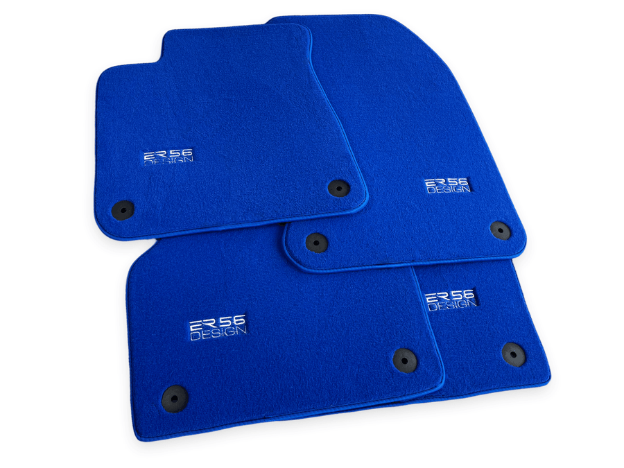 Blue Floor Mats for Audi A4 - B9 Allroad Quattro (2020-2024) | ER56 Design - AutoWin