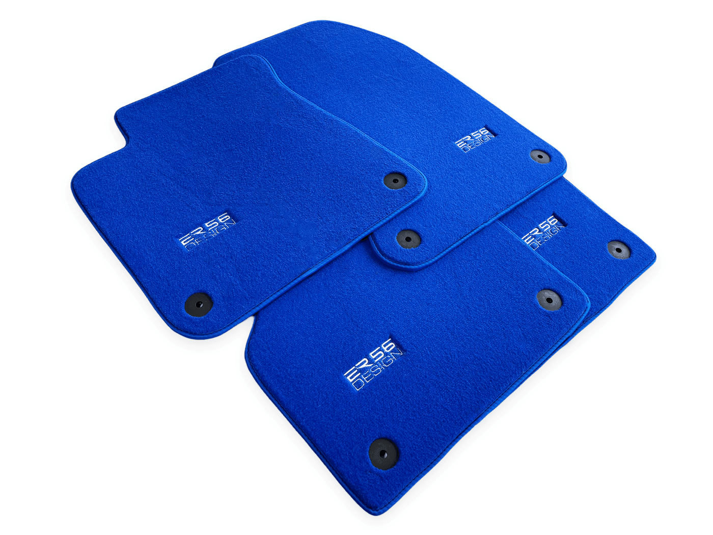 Blue Floor Mats for Audi A6 - C6 Allroad Quattro Long (2006-2008) | ER56 Design - AutoWin
