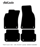 Blue Floor Mats for Audi A6 - C6 Avant Long (2004-2008) | ER56 Design - AutoWin