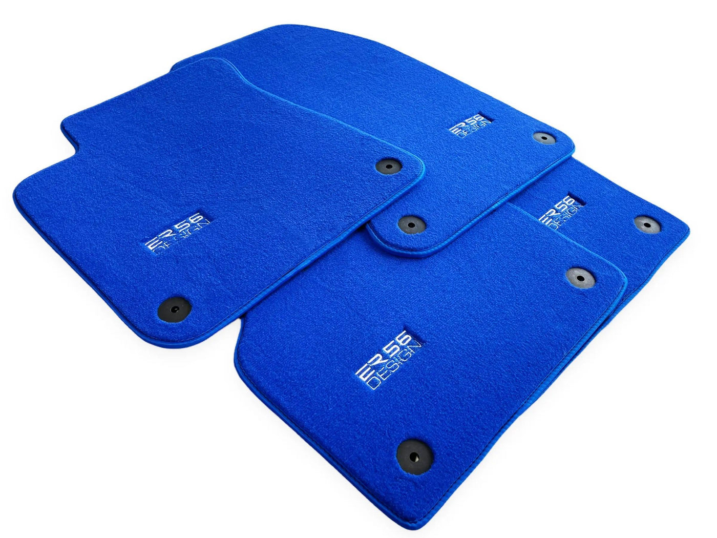 Blue Floor Mats for Audi Q7 4M (2019-2023) | ER56 Design - AutoWin