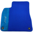 Blue Floor Mats For Bentley Bentayga (2015-2023) with Alcantara Leather - AutoWin