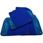 Blue Floor Mats For Bentley Flying Spur (2005-2013) with Alcantara Leather - AutoWin