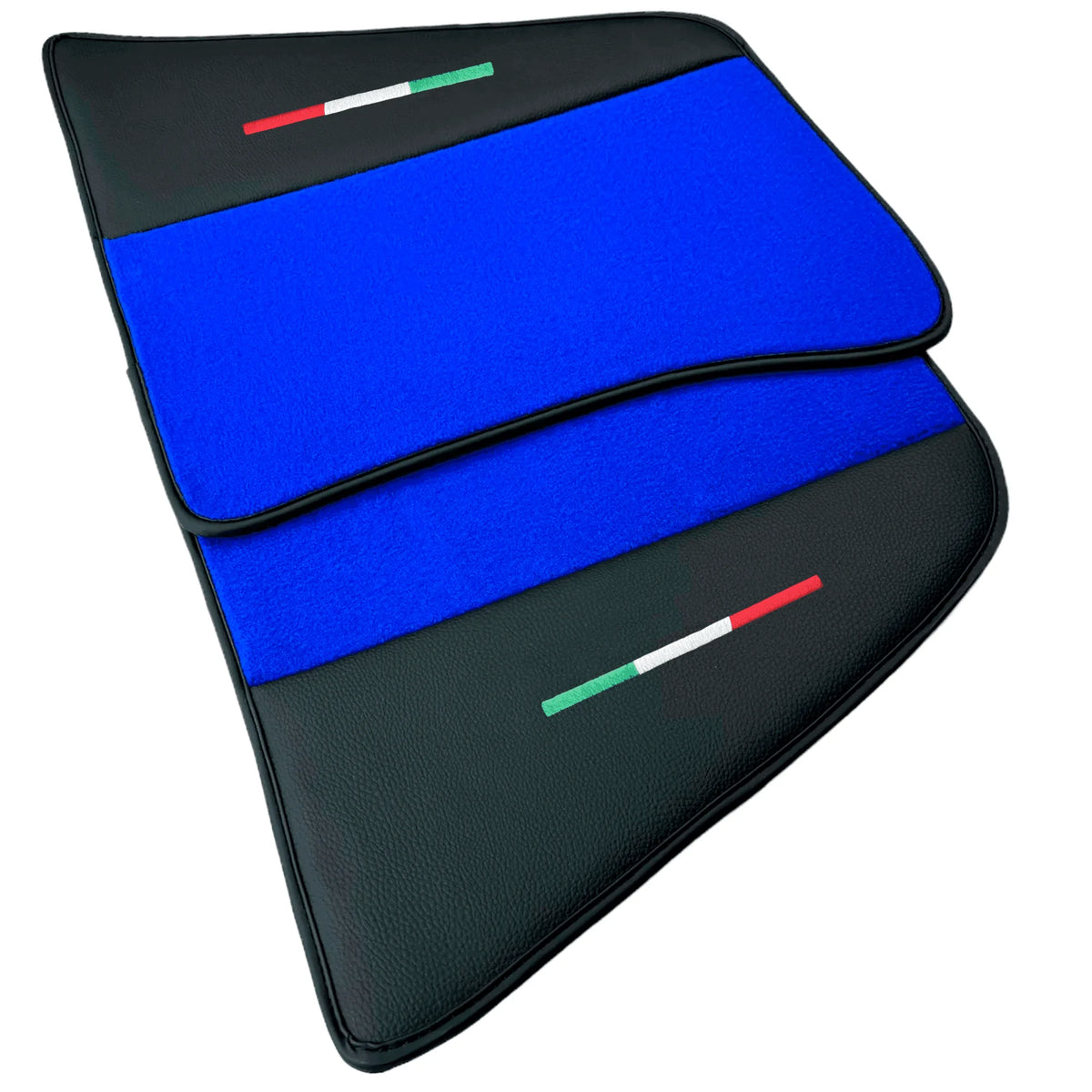 Blue Floor Mats for Ferrari 296 GTS (2022-2027) with Leather - AutoWin