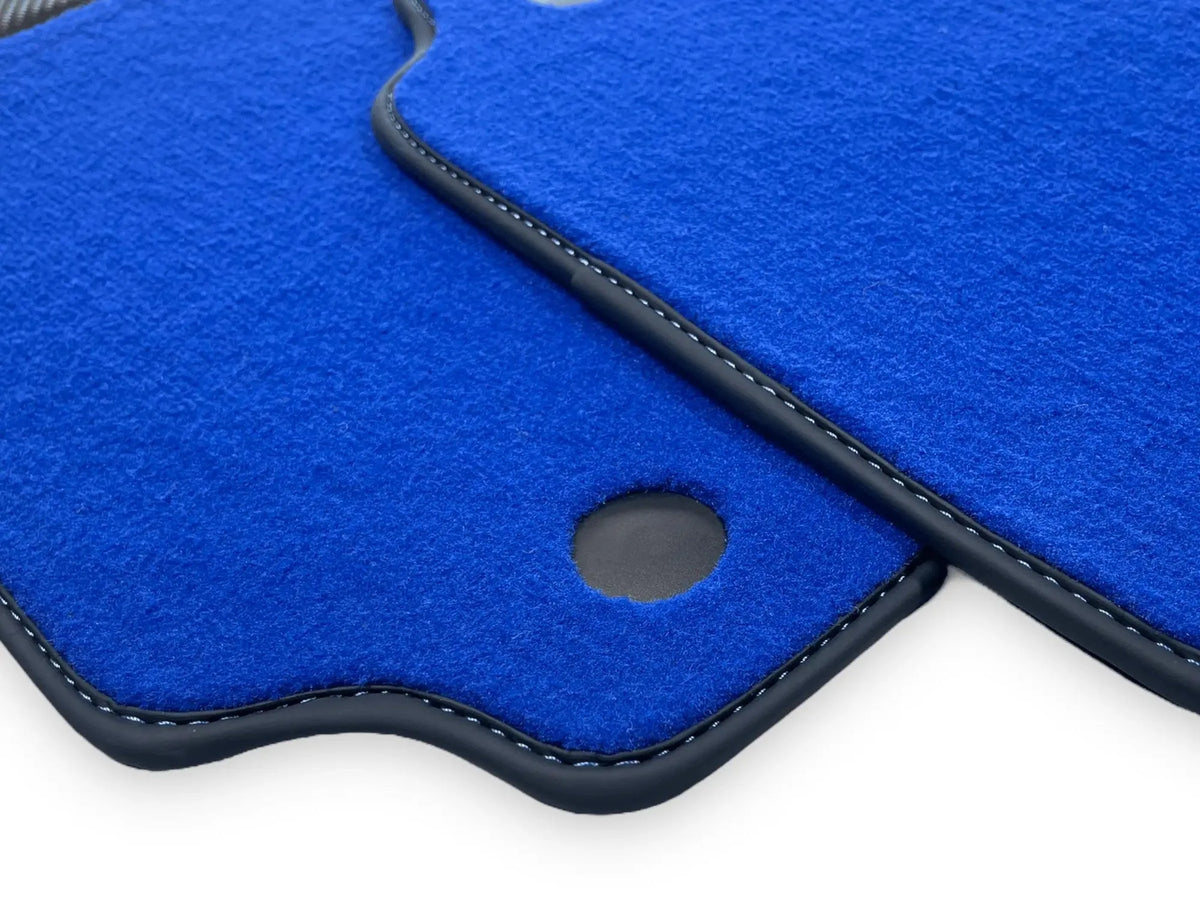Blå Bilmatter For Ferrari 458 Italia 2009-2015 Karbonfiber Lær