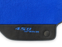 Blå Bilmatter For Ferrari 458 Italia 2009-2015 Med Alcantara Lær - AutoWin