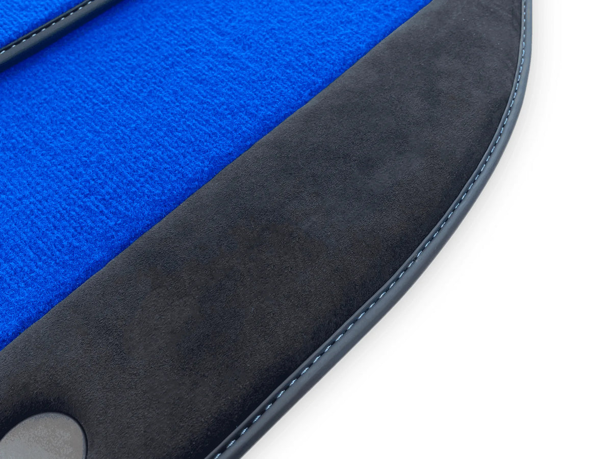 Blue Floor Mats For Ferrari 458 Spider 2012-2015 Alcantara Leather