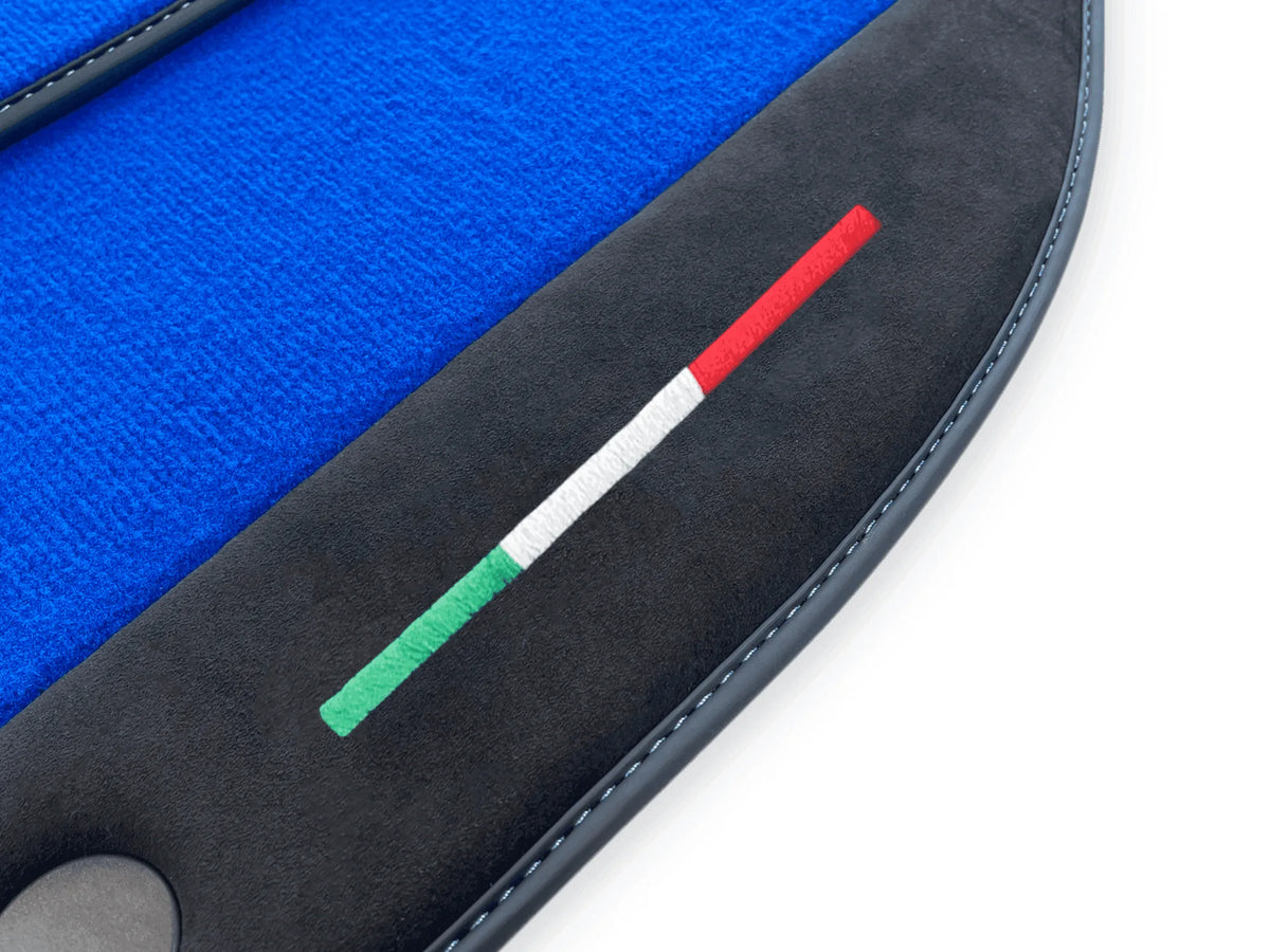 Blue Floor Mats For Ferrari 458 Spider 2012-2015 Alcantara Leather