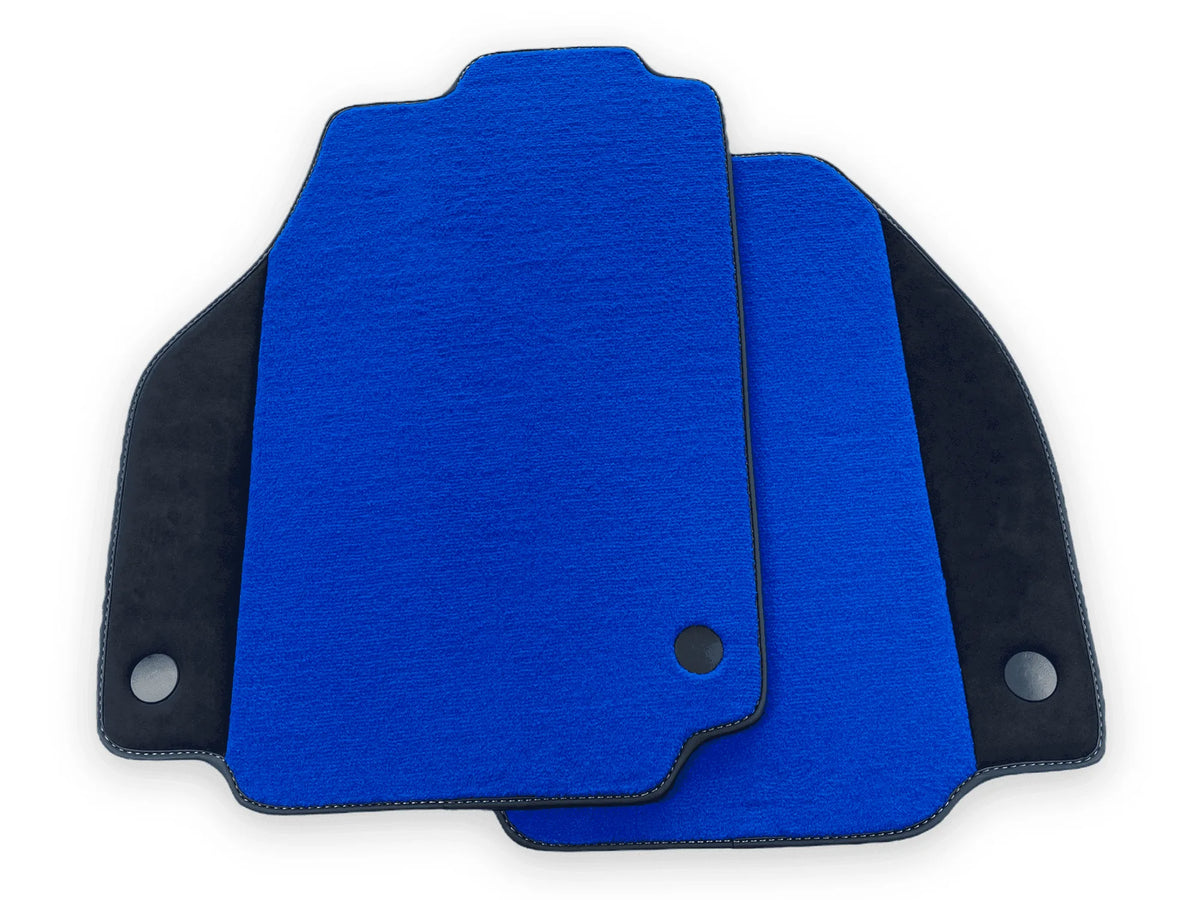 Blue Floor Mats For Ferrari 458 Spider 2012-2015 Alcantara Leather