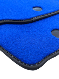Blue Floor Mats For Ferrari 812 GTS (2019-2023) With Carbon Fiber Leather