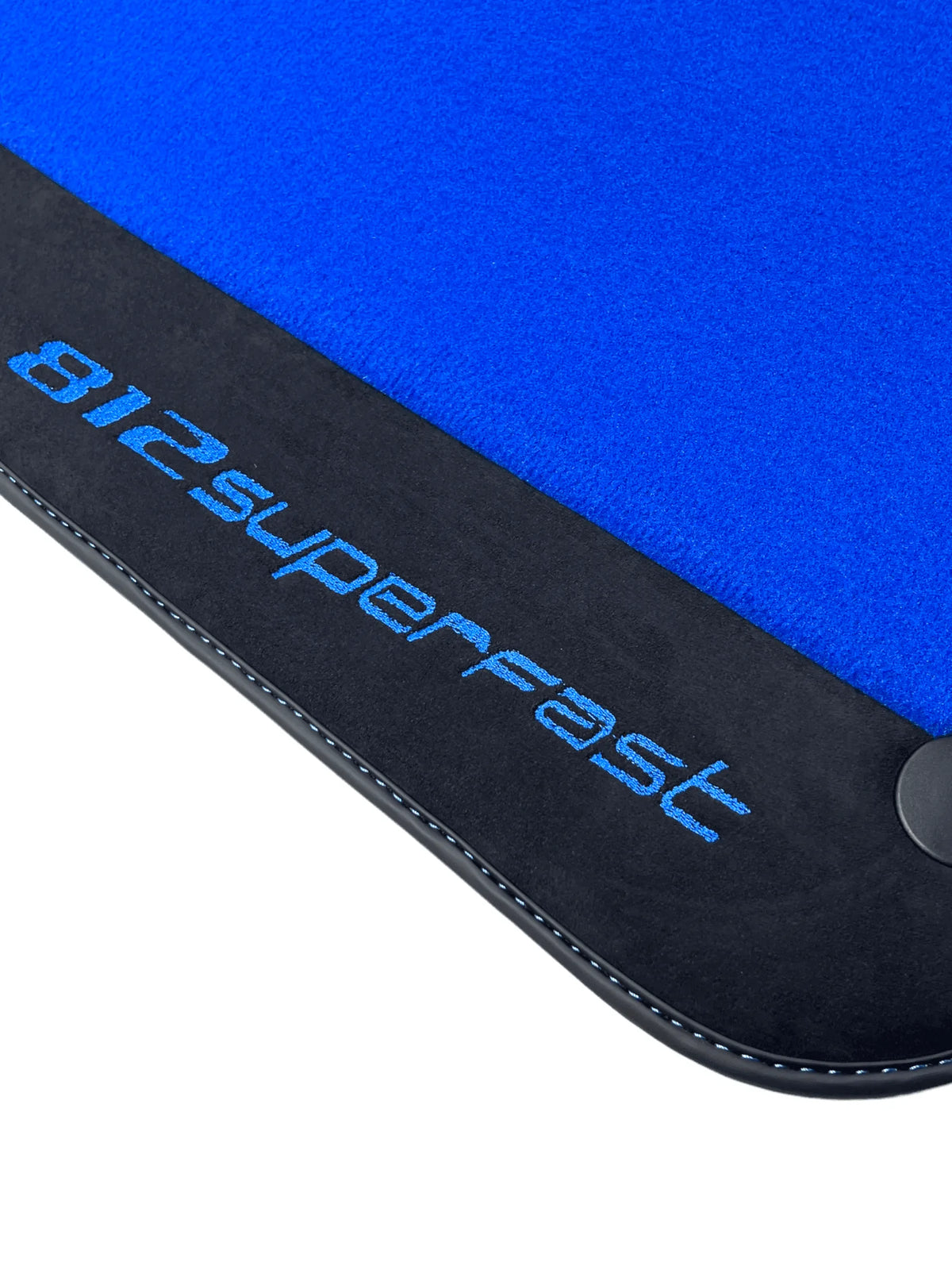 Blue Floor Mats For Ferrari 812 Superfast With Alcantara Leather - AutoWin