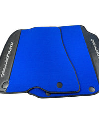 Blue Floor Mats For Ferrari 812 Superfast With Carbon Fiber Leather - AutoWin